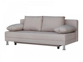 Диван Комфорт без подлокотников 4 подушки кэмел в Муравленко - muravlenko.mebel-tymen.ru | фото