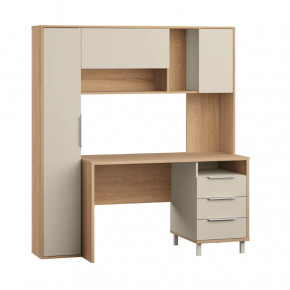 Комфорт Стол рабочий 12.95 N (Дуб сонома/Сатин) в Муравленко - muravlenko.mebel-tymen.ru | фото