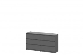Комод с ящиками 1,38м Графит серый Денвер в Муравленко - muravlenko.mebel-tymen.ru | фото