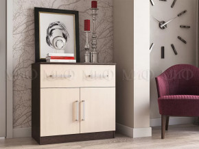 Комод с ящиком 2-мя дверьми Басямиф, дуб беленый/венге в Муравленко - muravlenko.mebel-tymen.ru | фото