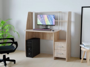 Компьютерный стол КЛ №6.2 Дуб баррик в Муравленко - muravlenko.mebel-tymen.ru | фото