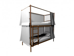 Конструкция для штор к Хостел Duo 4х стронняя в Муравленко - muravlenko.mebel-tymen.ru | фото