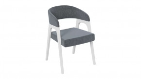 Кресло «Техас 1» Белый матовый, тк. №219 Велюр Jercy graphite в Муравленко - muravlenko.mebel-tymen.ru | фото