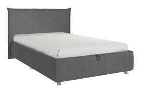 Кровать с подъемным механизмом Бест 120х200 см графит (велюр) в Муравленко - muravlenko.mebel-tymen.ru | фото