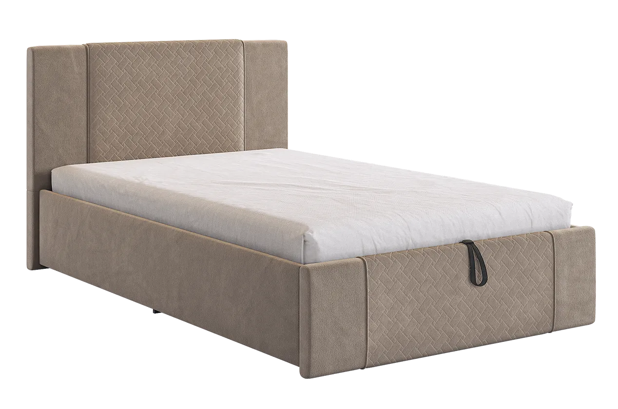 Кровать с подъемным механизмом Хлоя 120х200 см латте (велюр) в Муравленко - muravlenko.mebel-tymen.ru | фото