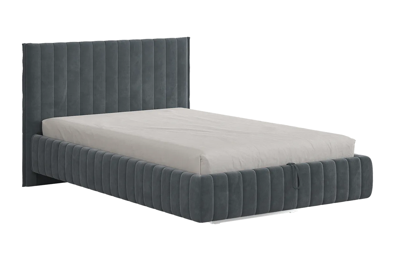 Кровать с подъемным механизмом Твикс 120х200 см графит (велюр) в Муравленко - muravlenko.mebel-tymen.ru | фото