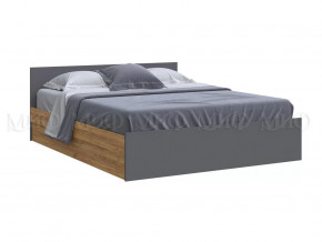 Кровать 1600 Басямиф, графит/дуб крафт в Муравленко - muravlenko.mebel-tymen.ru | фото