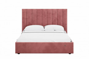 Кровать 1600 Ингрид 312 Велюр Ультра коралл в Муравленко - muravlenko.mebel-tymen.ru | фото