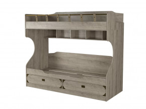 Кровать 2-х ярусная с лестницей Мираж-1 Секция-2-3 Дуб баррик в Муравленко - muravlenko.mebel-tymen.ru | фото