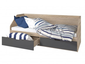 Кровать 800 2 ящика Анталия Графит в Муравленко - muravlenko.mebel-tymen.ru | фото