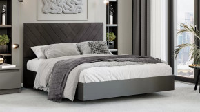 Кровать «Бетта» Тип 1 Серый графит, Велюр Серый в Муравленко - muravlenko.mebel-tymen.ru | фото