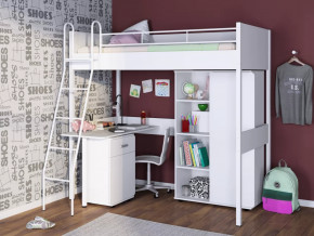 Кровать-чердак Дельта Лофт 20.02.01 с рабочей поверхностью в Муравленко - muravlenko.mebel-tymen.ru | фото
