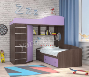 Кровать-чердак Кадет 2 с металлической лестницей Ярофф в Муравленко - muravlenko.mebel-tymen.ru | фото