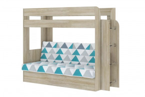 Кровать детская двухъярусная Карамель 75 Дуб Сонома NILS MINT в Муравленко - muravlenko.mebel-tymen.ru | фото