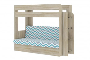 Кровать детская двухъярусная Карамель 75 Дуб Сонома WILLY MINT в Муравленко - muravlenko.mebel-tymen.ru | фото