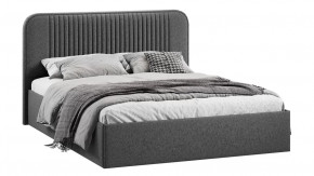 Кровать с ПМ «Тиффани» Тип 1 с заглушиной Микровелюр Jercy Graphite в Муравленко - muravlenko.mebel-tymen.ru | фото