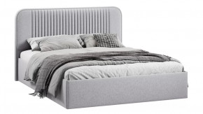 Кровать с ПМ «Тиффани» Тип 1 с заглушиной Микровелюр Jercy Silver в Муравленко - muravlenko.mebel-tymen.ru | фото