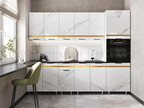 Кухня Милена 2,6м (Мрамор белый софт (Антарес)) в Муравленко - muravlenko.mebel-tymen.ru | фото
