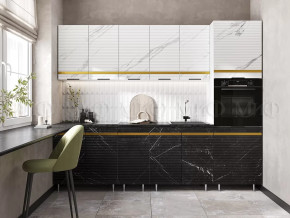 Кухня Милена 2,6м (Мрамор белый софт/Мрамор блэк софт (Антарес)) в Муравленко - muravlenko.mebel-tymen.ru | фото