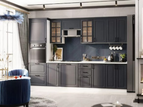 Кухня Николь-1 3 м. Белый/Графит софт в Муравленко - muravlenko.mebel-tymen.ru | фото