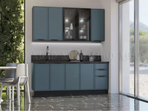 Кухня Николь 2,0/900м (Браш Блю) в Муравленко - muravlenko.mebel-tymen.ru | фото