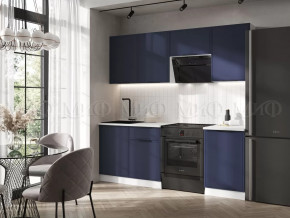 Кухня Николь 2,1м (Холст сапфировый) в Муравленко - muravlenko.mebel-tymen.ru | фото