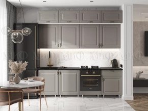 Кухня Престиж 2,4м (Браш текстура Грей) в Муравленко - muravlenko.mebel-tymen.ru | фото