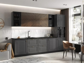 Кухня Престиж 3,0м Компоновка №1 (Графит/Графит софт/Прайм орех) в Муравленко - muravlenko.mebel-tymen.ru | фото