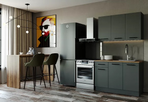 Кухонный гарнитур Антрацит-1200 столешница 38 мм в Муравленко - muravlenko.mebel-tymen.ru | фото