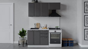 Кухонный гарнитур «Белладжио» длиной 160 см Белый, Софт графит в Муравленко - muravlenko.mebel-tymen.ru | фото