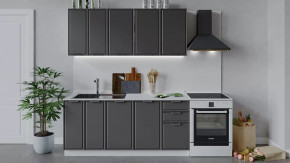 Кухонный гарнитур «Белладжио» длиной 180 см Белый, Софт графит в Муравленко - muravlenko.mebel-tymen.ru | фото