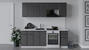 Кухонный гарнитур «Белладжио» длиной 220 см Белый, Софт графит в Муравленко - muravlenko.mebel-tymen.ru | фото