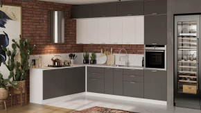 Кухонный гарнитур «Габриэлла» №15 Белый, Сноу, Титан в Муравленко - muravlenko.mebel-tymen.ru | фото