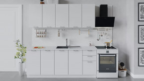 Кухонный гарнитур «Габриэлла» длиной 200 см Белый/Сноу в Муравленко - muravlenko.mebel-tymen.ru | фото