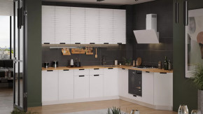 Кухонный гарнитур «Гренада» №14 Белый, Холст Белый в Муравленко - muravlenko.mebel-tymen.ru | фото