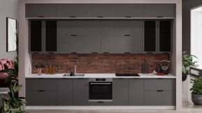 Кухонный гарнитур «Гренада» №19 Белый, Холст Вулкан в Муравленко - muravlenko.mebel-tymen.ru | фото