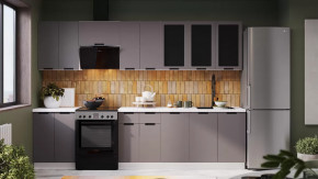 Кухонный гарнитур «Гренада» №3 Белый, Холст Вулкан в Муравленко - muravlenko.mebel-tymen.ru | фото