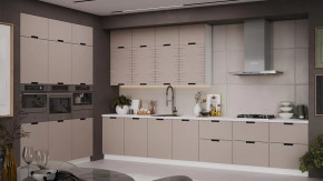 Кухонный гарнитур «Гренада» №7 Белый, Холст латте в Муравленко - muravlenko.mebel-tymen.ru | фото