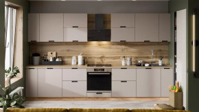 Кухонный гарнитур «Гренада» №8 Дуб Крафт золотой, Холст латте в Муравленко - muravlenko.mebel-tymen.ru | фото