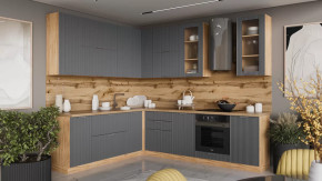 Кухонный гарнитур «Кимберли» №14 Дуб Крафт золотой, Титан в Муравленко - muravlenko.mebel-tymen.ru | фото