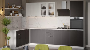 Кухонный гарнитур «Кимберли» №4 Белый, Сноу, Муссон в Муравленко - muravlenko.mebel-tymen.ru | фото