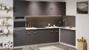 Кухонный гарнитур «Кимберли» №5 Белый, Муссон в Муравленко - muravlenko.mebel-tymen.ru | фото