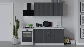 Кухонный гарнитур «Кимберли» длиной 150 см Белый, Титан в Муравленко - muravlenko.mebel-tymen.ru | фото