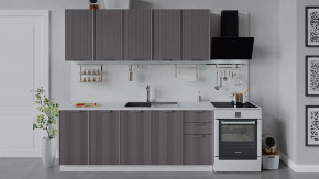 Кухонный гарнитур «Кимберли» длиной 200 см Белый, Муссон в Муравленко - muravlenko.mebel-tymen.ru | фото