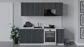 Кухонный гарнитур «Кимберли» длиной 220 см Белый, Титан в Муравленко - muravlenko.mebel-tymen.ru | фото