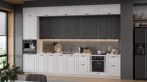 Кухонный гарнитур «Лина» №9 Белый, Графит в Муравленко - muravlenko.mebel-tymen.ru | фото