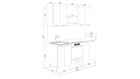 Кухонный гарнитур «Лорас» длиной 200 см со шкафом НБ в Муравленко - muravlenko.mebel-tymen.ru | фото