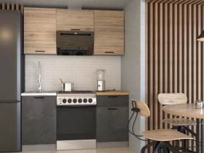 Кухонный прямой гарнитур арт.27 ЛОФТ, 1600 мм, Рустик натур/Бетон темный/Дуб Бунратти в Муравленко - muravlenko.mebel-tymen.ru | фото