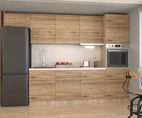 Кухонный прямой гарнитур арт.7 ЛОФТ, 3000 мм, Рустик натур в Муравленко - muravlenko.mebel-tymen.ru | фото