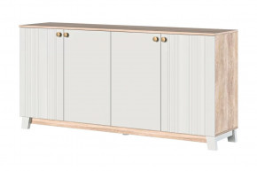 Ланзетти Тумба 4 двери Дуб Торонто/Жемчуг в Муравленко - muravlenko.mebel-tymen.ru | фото